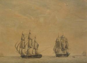 LENNOCK George Gustavus 1775-1866,Sailing Ships at Anchor,1799,David Duggleby Limited GB 2016-09-09