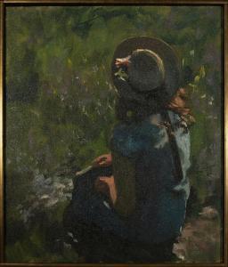 LENNON Bernard 1914-1992,Girl Seated in Grass,Barridoff Auctions US 2019-10-19