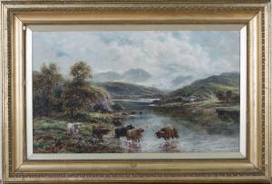 LENNOX Andrew 1800-1800,Highland Cattle watering,Tooveys Auction GB 2019-06-19