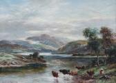 LENNOX Andrew 1800-1800,Highland
river scene with cattle watering,,Peter Wilson GB 2010-07-07