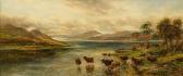 LENNOX Andrew 1800-1800,Long Horned Cattle Watering in a Highland Loch ,Rowley Fine Art Auctioneers 2019-09-07