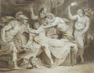 LENS Johannes Jacobus 1746-1814,The Death of Alcibiades,Christie's GB 2008-12-02