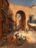 LENTREIN Jules 1875-1943,Porte d'un marché en Orient,Millon & Associés FR 2021-12-19