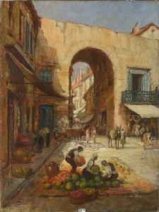 LENTREIN Jules 1875-1943,Porte d\’un marché dans le sud de l\’Italie,VanDerKindere BE 2022-02-15