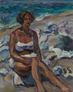 LENTULOV Aristarkh Vasilievic 1882-1943,Woman on the Beach,1926,MacDougall's GB 2023-12-05