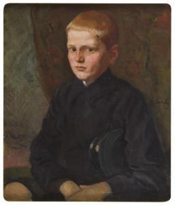 LENTZ Stanislas 1863-1920,Portret warszawskiego gimnazjalisty,Desa Unicum PL 2016-10-20