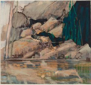 LEON Dennis 1933-1998,Lake Color Study #5,1988,William Doyle US 2023-06-21