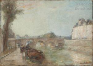 LEON Edouard Henri 1873-1968,Le Pont-Neuf et la Seine,1939,Gros-Delettrez FR 2019-12-18