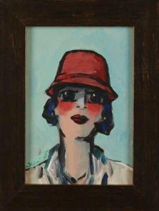 LEON Jean 1893-1985,Lady with hat,Twents Veilinghuis NL 2020-01-10