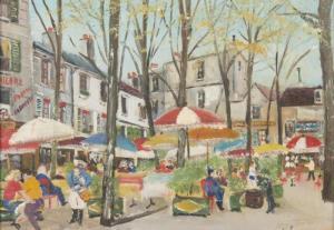 LEON METRAUX 1900-1900,Scène à Montmartre,Dogny Auction CH 2014-09-30