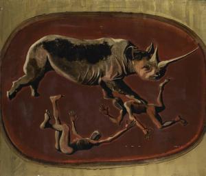 LEONARDO GIAMPAOLO,Rinoceronte bellicoso,1964,Sant'Agostino IT 2022-12-20