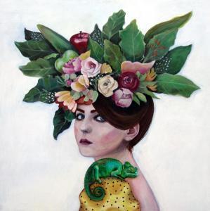 LEONI FRANCESCA 1975,Ritratto di donna con camaleonte,2021,Picenum IT 2021-12-19