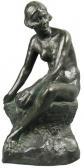 LEONIDA Gheorghe 1892-1942,Nud sezand pe stanca,Alis Auction RO 2012-07-17