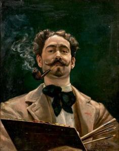 Leopold Robert 1850-1935,Autoportrait présumé,1897,Beaussant-Lefèvre FR 2017-12-20