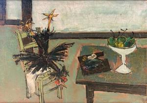 LEPAPE Claude 1913-1994,Still life with a rooster,1945,Matsa IL 2023-06-25