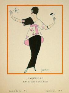 LEPAPE Georges 1887-1971,"Laquelle? Robe de soirée de Paul Poiret".,Rosebery's GB 2011-04-09