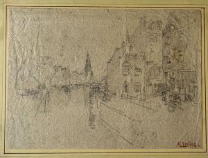 LEPERE Auguste Louis 1849-1918,Vue d'Amsterdam,Eric Caudron FR 2024-04-02