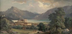 LEPIE Ferdinand 1824-1883,Vue du monastère et du lac d,1879,Artcurial | Briest - Poulain - F. Tajan 2024-02-06