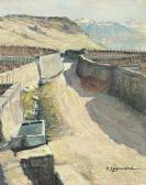 LEPINARD Paul 1887-1963,Chemin dans le Lavaux,Dogny Auction CH 2015-10-06