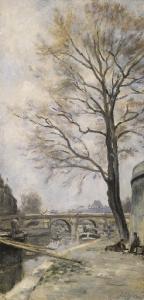 LEPINE Stanislas 1835-1892,Le petit bras de Seine au Pont Neuf,Christie's GB 2007-06-20