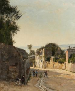LEPINE Stanislas 1835-1892,Montmartre, La Rue Cortot,1872/1876,Bonhams GB 2024-03-20