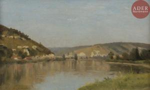 LEPINE Stanislas 1835-1892,Rive droite de la Seine en amont de Rouen,1870-1874,Ader FR 2018-05-18