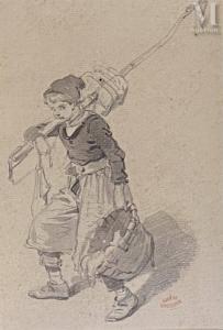 Lepoitevin Eugène 1806-1870,Le petit pécheur,Artprecium FR 2022-03-25