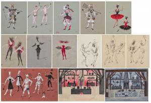 LEPRI Stanislas,Maquettes de costumes (i à xii) et de décors (xiii,1949,Christie's 2023-04-07