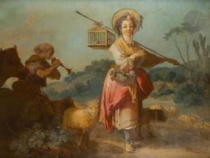 LEPRINCE Jean Baptiste 1734-1781,La jeune bergère,Ader FR 2024-03-26