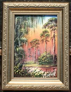 LEPRINCE Robert Leopold 1800-1847,Florida Highwaymen River Landscape,Burchard US 2009-02-22