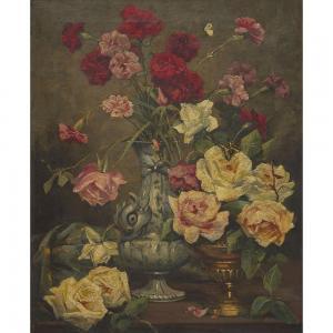 LEQUESNE Fernand 1856-1918,NATURE MORTE AUX ROSES,Tajan FR 2024-02-06