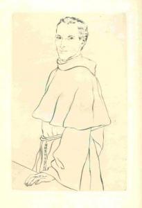 LEQUEUX Emile 1871-1935,Portrait d\’un franciscain,Eric Caudron FR 2018-07-12