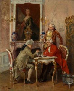 LERCHE Vincent Stoltenberg 1837-1892,The Chess Game,Rosebery's GB 2022-07-19
