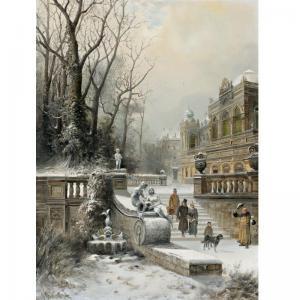 LERMONTOFF E 1800-1800,A NOBLE FAMILY LEAVING THEIR PALACE IN WINTER,Sotheby's GB 2006-04-26