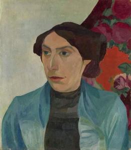 LERMONTOVA NADEZHDA VLADIMIROVNA 1885-1921,Female Portrait,1910,MacDougall's GB 2008-11-27