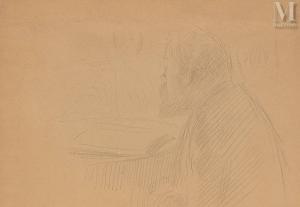 LEROLLE Henri 1848-1929,Portrait de Paul Lerolle à son bureau,Millon & Associés FR 2022-02-08