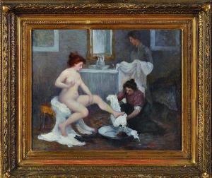 LEROLLE Paul Alexis 1874-1932,«La sortie du bain»,Salles de ventes Pillet FR 2012-05-27