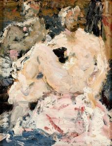 Leroux Auguste 1871-1954,Femme nue au tub  Vue sur le jardin,Millon & Associés FR 2023-02-03