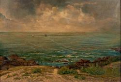 LEROUX Charles,Charles Le ROUX (1814-1895) La mer montante à Préf,1876,Beaussant-Lefèvre 2018-12-14