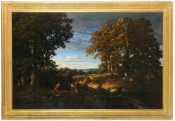 LEROUX Charles,Cueilleurs se reposant par une route de campagne,1844,Brunk Auctions 2019-03-22