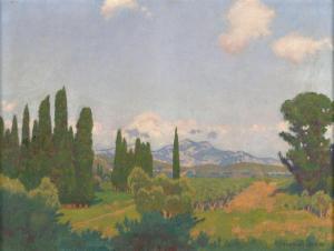 LEROUX Georges Paul 1877-1957,Paysage de Provence,Artcurial | Briest - Poulain - F. Tajan 2024-02-06