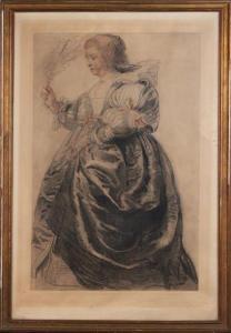 LEROY Alphonse A 1821,Femme de profil à l'éventail,Libert FR 2018-05-04