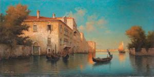 LEROY Alphonse A 1821,Vue du Grand Canal à Venise,Millon & Associés FR 2007-12-05