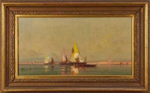 LEROY Etienne 1828,Fishing Craft on the Lagoon, Venice,Reeman Dansie GB 2023-02-14