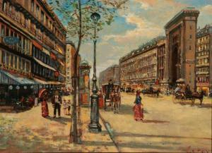 LEROY F 1900-1900,View of a French Street,Weschler's US 2010-09-25