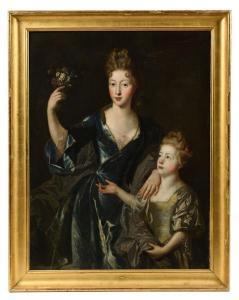 LEROY,Portrait de Marie-Thérèse Delphine d'Allègr,17th century,Hotel des ventes Giraudeau 2021-02-13
