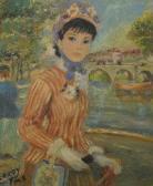LEROY,portrait of a Parisian lady beside a river,Serrell Philip GB 2015-07-09