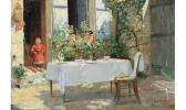 LEROY Stephane 1877-1940,la table au jardin, blaincourt 1904,1904,Rossini FR 2002-03-19