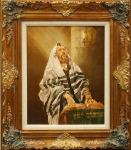 LESKI Soloman 1928,Rabbi Reading The Torah,Clars Auction Gallery US 2010-08-08