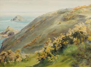 LESLIE Cecil 1800-1900,Coastal landscape, possibly in Sark,1911,Rosebery's GB 2019-08-17